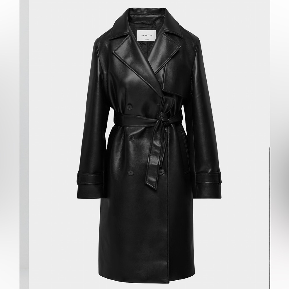 Aritzia Tabloid Faux leather Trench
